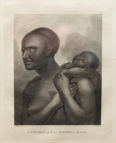 Title: bA woman of Van Diemen's Land | Date: 1784 | Technique: b'engraving, printed in black ink, from one plate'