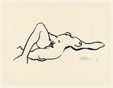 Title: not titled [reclining female nude] | Date: 1968 | Technique: screenprint, printed in black ink, from one stencil