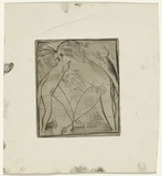 Artist: BOYD, Arthur | Title: Nudes with joined feet. | Date: (1962-63) | Technique: drypoint, printed in black ink, from one plate | Copyright: Reproduced with permission of Bundanon Trust