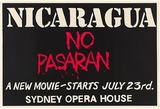 Artist: UNKNOWN | Title: Nicaragua No Pasaran | Date: c.1984 | Technique: screenprint, printed in colour, from two stencils
