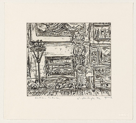 Artist: b'Senbergs, Jan.' | Title: b'Section interior' | Date: 1992 | Technique: b'etching, printed in black ink, from one plate' | Copyright: b'\xc2\xa9 Jan Senbergs'