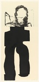 Artist: PARR, Mike | Title: not titled. | Date: 2001 | Technique: lithograph, printed in black ink, from one stone; woodcut, printed in black ink, from one block