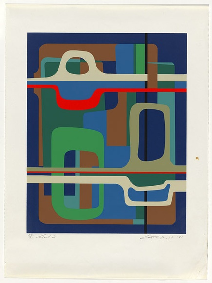 Artist: b'Croston, Doug' | Title: b'Grid 2.' | Date: 1981 | Technique: b'screenprint, printed in colour, from seven screens'