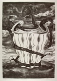 Artist: b'Connors, Anne.' | Title: b'Vase embrace' | Date: 1986 | Technique: b'lithograph, printed in black ink, from one stone'