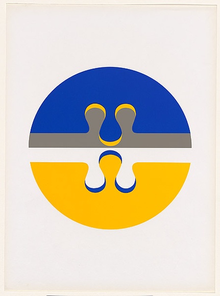 Artist: b'Ritchie, Ross.' | Title: b'Three' | Date: 1968 | Technique: b'screenprint, printed in colour, from mulitple stencils'