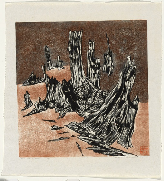 Artist: Thorpe, Lesbia. | Title: Once was a forest | Date: 1997 | Technique: screenprint, printed in colour, from multiple stencils