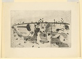 Artist: b'WILLIAMS, Fred' | Title: b'Chopped trees, Lysterfield' | Date: 1965-66 | Technique: b'etching, aquatint, drypoint, burnishing, printed in black ink with plate-tone, from one zinc plate' | Copyright: b'\xc2\xa9 Fred Williams Estate'