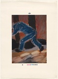 Artist: b'MADDOCK, Bea' | Title: b'Not titled [man bending over].' | Date: 1989 | Technique: b'screenprint, printed in colour, from multiple stencils; four colour process'