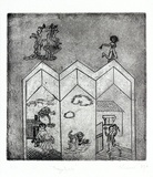 Artist: SHEARER, Mitzi | Title: Triptych | Date: 1981-84 | Technique: etching, printed in black, with plate-tone, from one plate