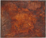 Artist: BOYD, Arthur | Title: Plate 3: Lovers below brasso tin [recto]; lovers with beasts head [verso]. | Date: 1960-70 | Technique: etched plate | Copyright: This work appears on screen courtesy of Bundanon Trust