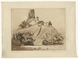 Artist: Boyd, Penleigh. | Title: Penleigh Boyd - landscape | Date: c.1920 | Technique: drypoint etching, printed in sepia ink, from one plate