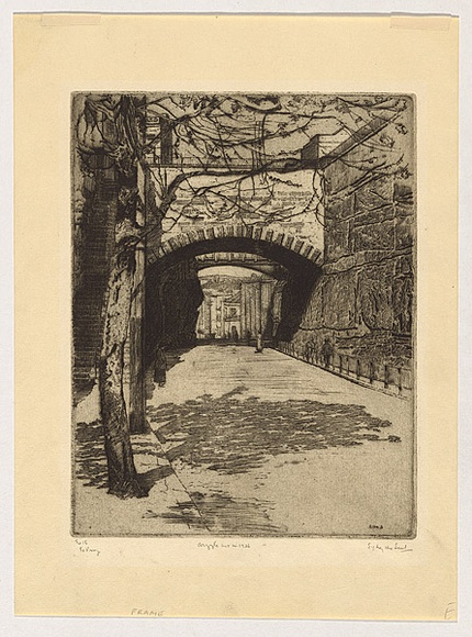 Artist: b'URE SMITH, Sydney' | Title: b'Argyle Cut in 1926.' | Date: 1926 | Technique: b'etching, printed in warm black ink, from one plate'