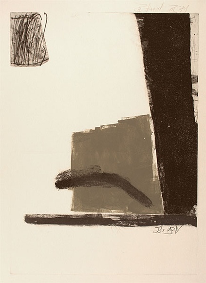 Artist: b'Tomescu, Aida.' | Title: b'Site III' | Date: 1989 | Technique: b'etching and aquatint, printed in black and cream ink, from three plates' | Copyright: b'\xc2\xa9 Aida Tomescu'