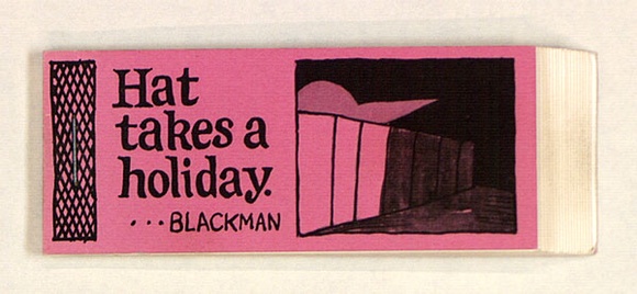 Artist: b'Blackman, Charles.' | Title: b'Hat takes a holiday.' | Date: 1979 | Technique: b'offset-lithograph'