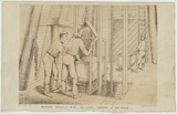 Artist: Hamel, Julius. | Title: Western Freehold Mine, Ballarat. Landing at the brace. | Date: 1867 | Technique: lithograph, printed in colour, from two stones
