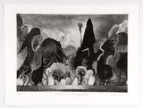 Artist: b'Quick, Ron.' | Title: b'Inappropriate planting, Fitzroy Gardens.' | Date: 1988 | Technique: b'etching and aquatint, printed in black ink, from one plate'