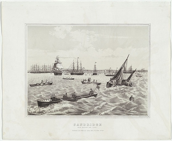 Artist: b'Cogne, Francois.' | Title: b'Sandridge.' | Date: 1863-64 | Technique: b'lithograph, printed in colour, from two stones'