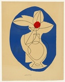Artist: SELLBACH, Udo | Title: (Vase with flowers) | Date: 1953 | Technique: lithograph, printed in colour, from three stones [or plates]