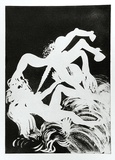 Artist: b'BOYD, Arthur' | Title: b'(Breaking waves).' | Date: 1973-74 | Technique: b'aquatint, printed in black ink, from one plate' | Copyright: b'Reproduced with permission of Bundanon Trust'