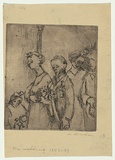 Artist: b'Groblicka, Lidia.' | Title: b'The wedding' | Date: 1953-54 | Technique: b'etching, printed in black ink, from one plate'