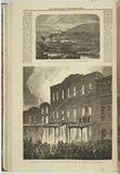 Title: b'Great fire in Bourke street, Melbourne.' | Date: 1970 | Technique: b'wood engraving, printed in black ink, from one block'