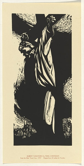 Artist: b'Counihan, Noel.' | Title: b'Albert Namatjira.' | Date: 1959, after | Technique: b'screenprint, printed in black ink, from one screen from original linocut'