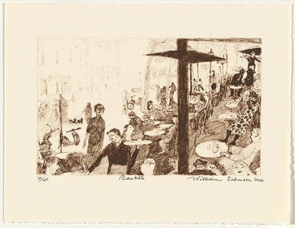Artist: Robinson, William. | Title: Bastille | Date: 2000 | Technique: lithograph, printed in brown ink, from one plate