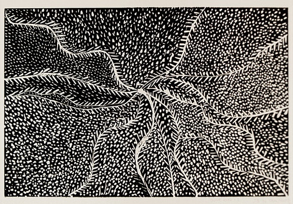 Artist: b'Bird, June Ngale.' | Title: b'not titled [No.3]' | Date: 1990 | Technique: b'woodcut, printed in black ink, from one block'