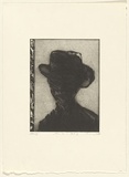 Artist: b'Lee, Graeme.' | Title: b'Man in a hat III' | Date: 1996, February | Technique: b'etching, printed in black ink with plate-tone, from one plate'