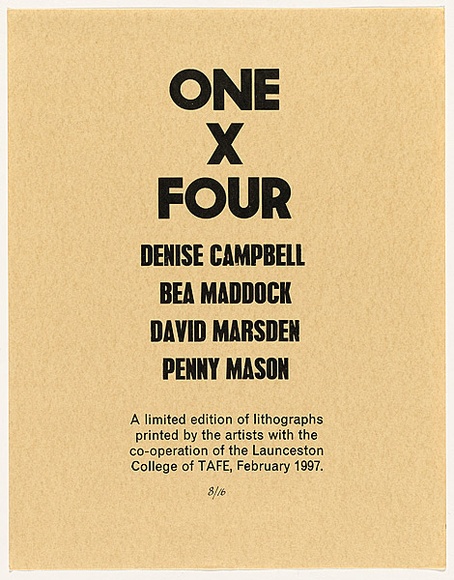 Title: b'One x Four' | Date: 1997