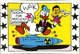 Title: b'Postcard: Ducks for nuclear disarmament.' | Date: 1984 | Technique: b'screenprint, printed in colour, from multiple stencils'