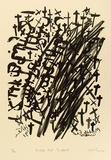 Artist: b'Hotere, Ralph.' | Title: b'Middle East graffitti' | Date: 1991 | Technique: b'lithograph, printed in black ink, from one stone'