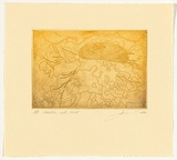 Artist: b'Mellor, Danie.' | Title: b'Coastline with shield' | Date: 2001 | Technique: b'etching, printed in colour, from one plate'