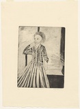 Artist: b'Dickerson, Robert.' | Title: b'The new dress.' | Date: 1978 | Technique: b'etching and aquatint, printed in black ink, from one zinc plate'