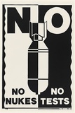 Artist: Debenham, Pam. | Title: No Nukes/No Tests. | Date: 1984 | Technique: screenprint, printed in black ink, from one stencil