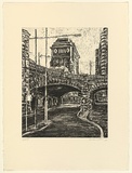 Artist: b'Harding, Nicholas.' | Title: b'not titled [Eddy Avenue]' | Date: 2001 | Technique: b'ethcing, aquatint, sugar-lift and open-bite, printed in black ink, from one plate'