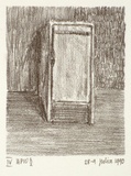 Artist: Harman, Julia. | Title: not titled [IV - fridge] | Date: 1990 | Technique: lithograph, printed in black ink, from one stone | Copyright: © Julia Harman