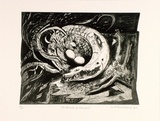 Artist: b'Stavrianos, Wendy.' | Title: b'Protection of the nest.' | Date: 1992 | Technique: b'etching, printed in black ink, from one  plate'