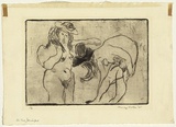 Artist: WALKER, Murray | Title: The two Jennifers | Date: 1965 | Technique: drypoint, printed in black ink, from one plate