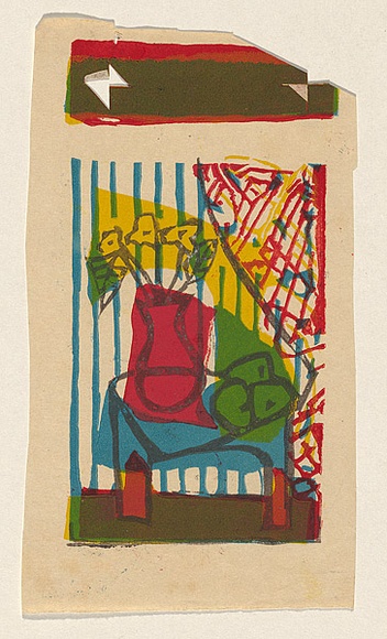 Title: b'Still life' | Technique: b'screenprint, printed in colour, from multiple stencils'