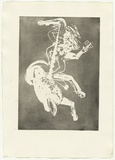 Artist: b'BOYD, Arthur' | Title: b'Panting unicorn.' | Date: 1973-74 | Technique: b'aquatint, printed in black ink, from one plate' | Copyright: b'Reproduced with permission of Bundanon Trust'