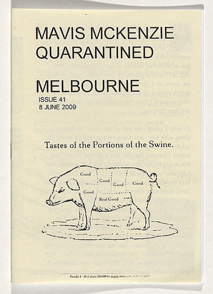 Title: b'Mavis McKenzie quarantined [issue] 41' | Date: 2009, June