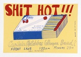 Artist: b'MACKINOLTY, Chips' | Title: b'Shit hot!!! Captain Matchbox Whoopee Band!' | Date: (1974) | Technique: b'screenprint, printed in colour, from two stencils'