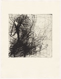 Artist: Tomescu, Aida. | Title: Unu IV | Date: 1993 | Technique: drypoint, printed in black ink, from one steel plate | Copyright: © Aida Tomescu. Licensed by VISCOPY, Australia.
