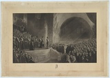 Artist: b'Roberts, Tom.' | Title: b'Opening of the first Parliament of the Australian Commonwealth, 9th May 1901 - with remarque of Edward VII.' | Date: c.1903 | Technique: b'photogravure'