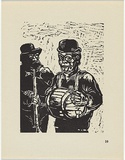 Artist: Miller, Peter. | Title: The sly-grog seller. | Date: 1954 | Technique: linocut, printed in black ink, from one block