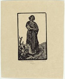 Artist: b'LINDSAY, Lionel' | Title: b'Gypsy' | Date: 1922 | Technique: b'wood-engraving, printed in black ink, from one block' | Copyright: b'Courtesy of the National Library of Australia'