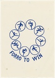 Artist: b'Lane, Leonie.' | Title: b'Forro to win' | Date: 1978 | Technique: b'screenprint, printed in blue ink, from one stencil' | Copyright: b'\xc2\xa9 Leonie Lane'