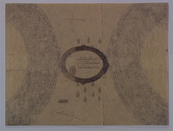 Artist: b'Johnstone, Ruth.' | Title: b'Document' | Date: 1995 | Technique: b'rubbing in graphite, printed in grey ink, from one block'