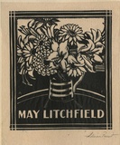Artist: FEINT, Adrian | Title: Bookplate: May Litchfield. | Date: (1928) | Technique: wood-engraving, printed in black ink, from one block | Copyright: Courtesy the Estate of Adrian Feint